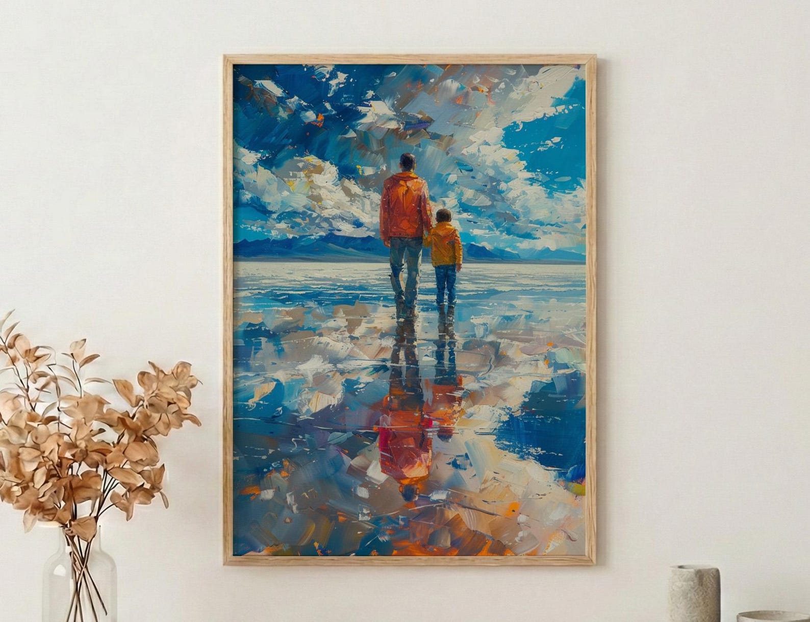Salar De Uyuni Wall Art, Father And Son Print - Wanderlust Travel Decor — view 3