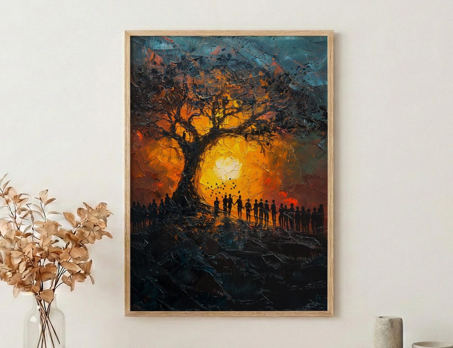 African Ceremony Poster, Ancestral Tree Decor - Spiritual Wall Art — view 2