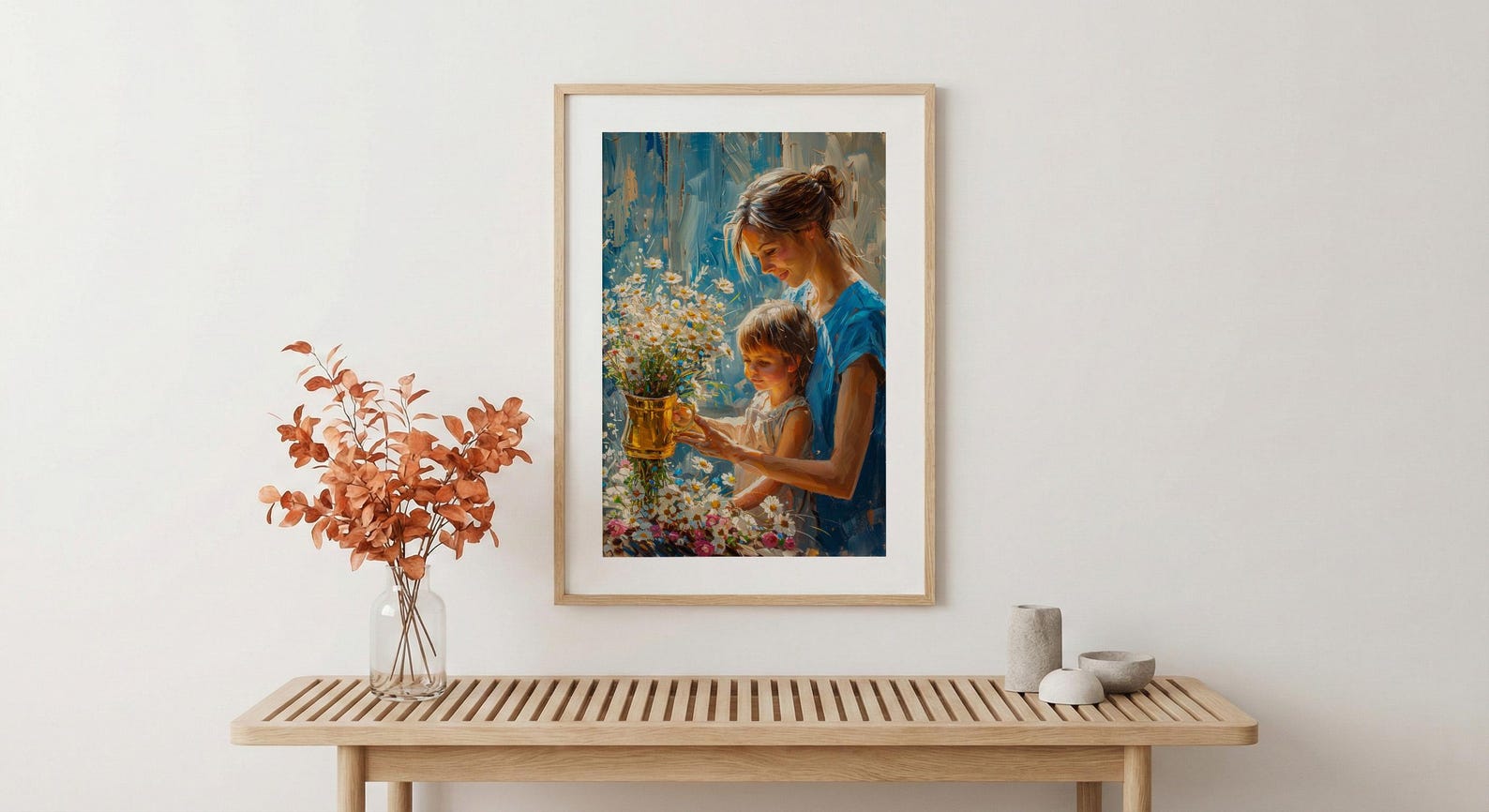 Six Of Cups Tarot Print, Nostalgic Mother Wall Art, Mothers Day Gift From Daughter, Museum Quality Decor, Shipped Wall Art — view 4