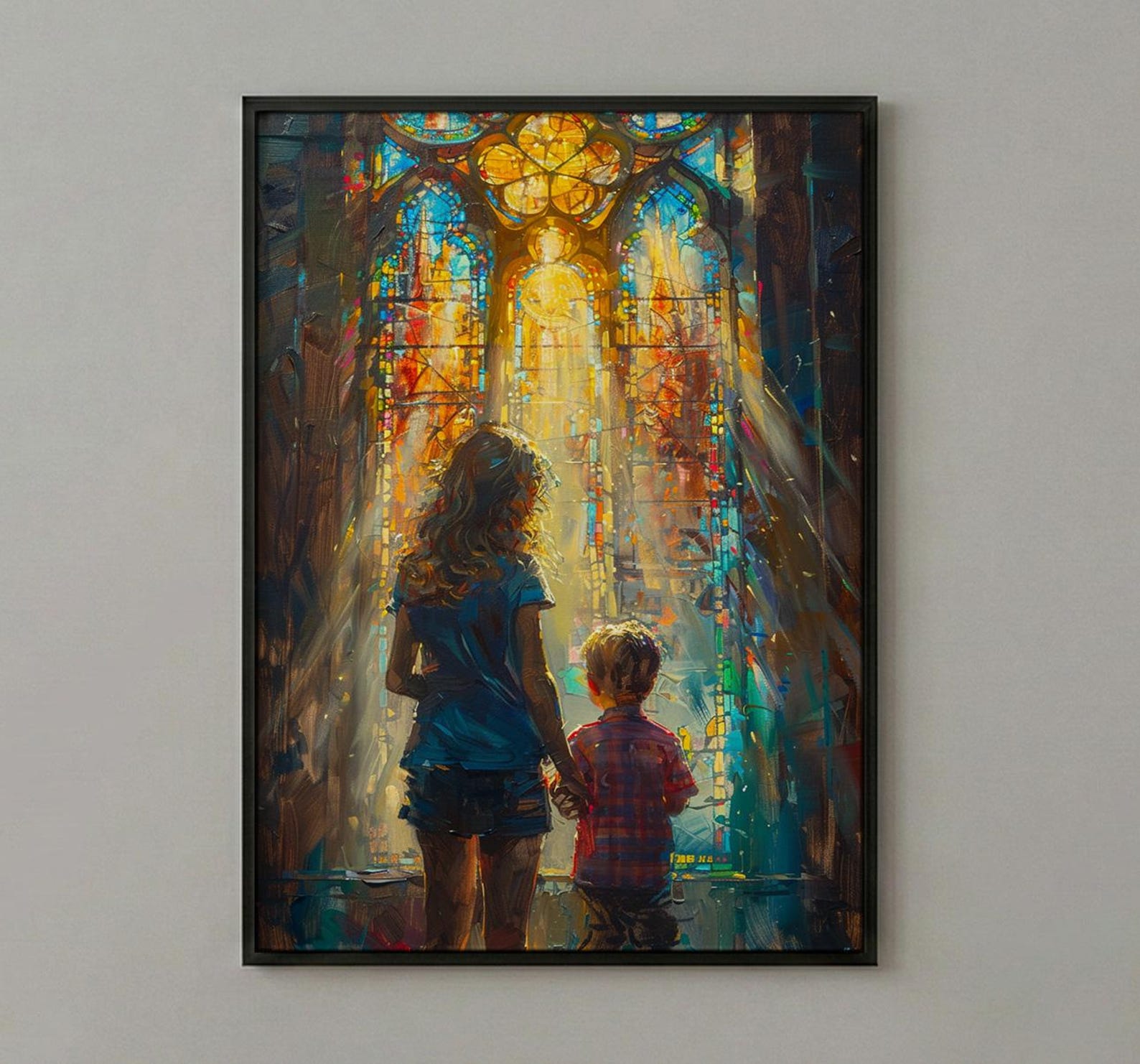 Gothic Cathedral Art Print, Mother Son Decor - Mother's Day Gift — view 3