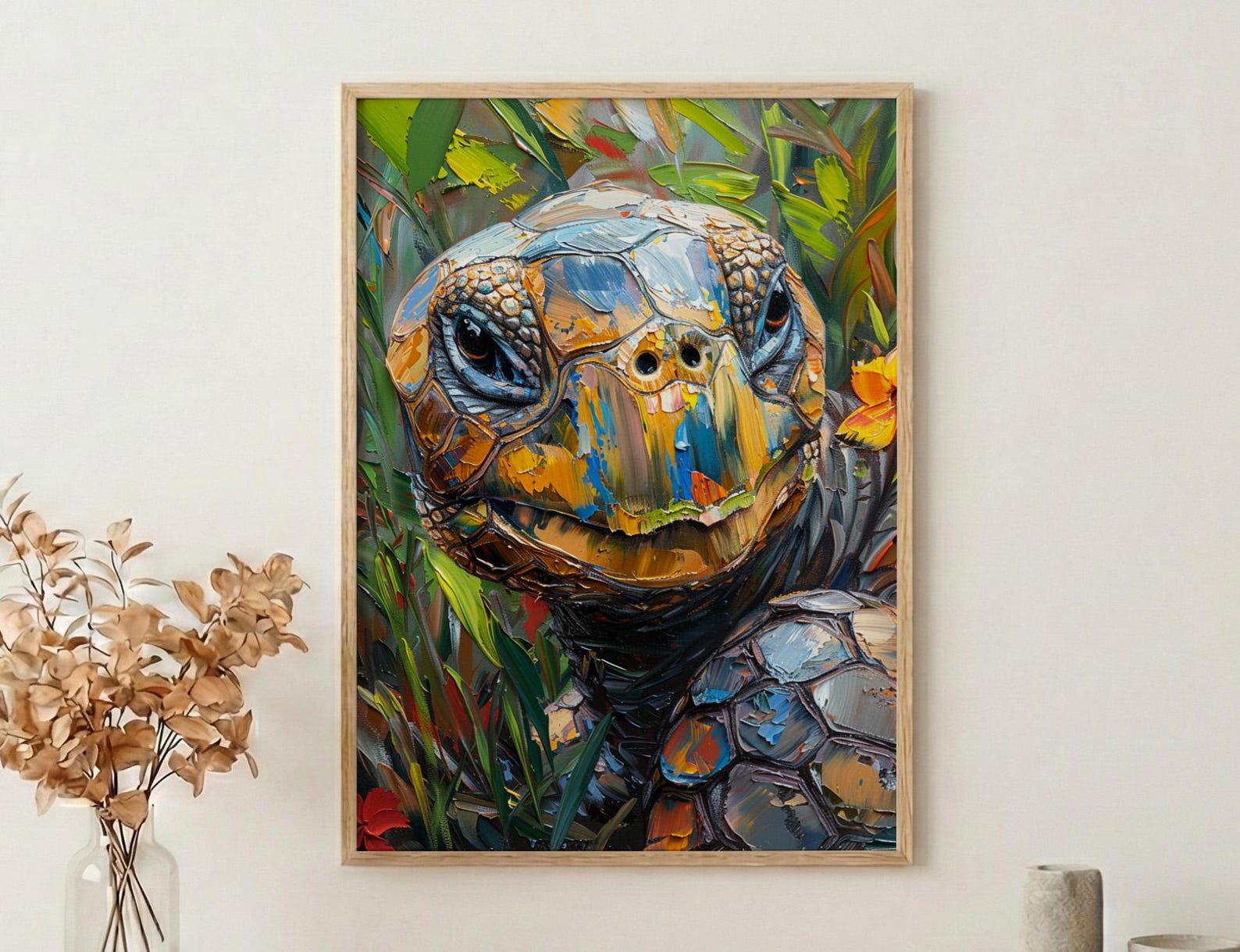 Galapagos Wall Art, Giant Tortoise Decor - Ecuador Nature Print