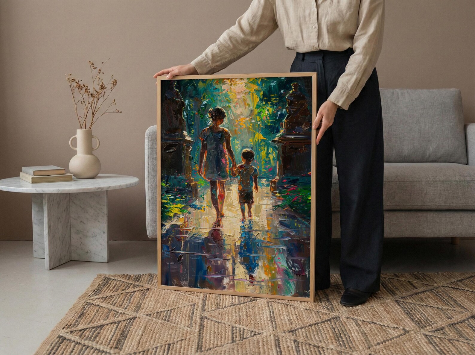 Vienna Palace Wall Art, Mother and Son Poster - Gift for Mom — view 4