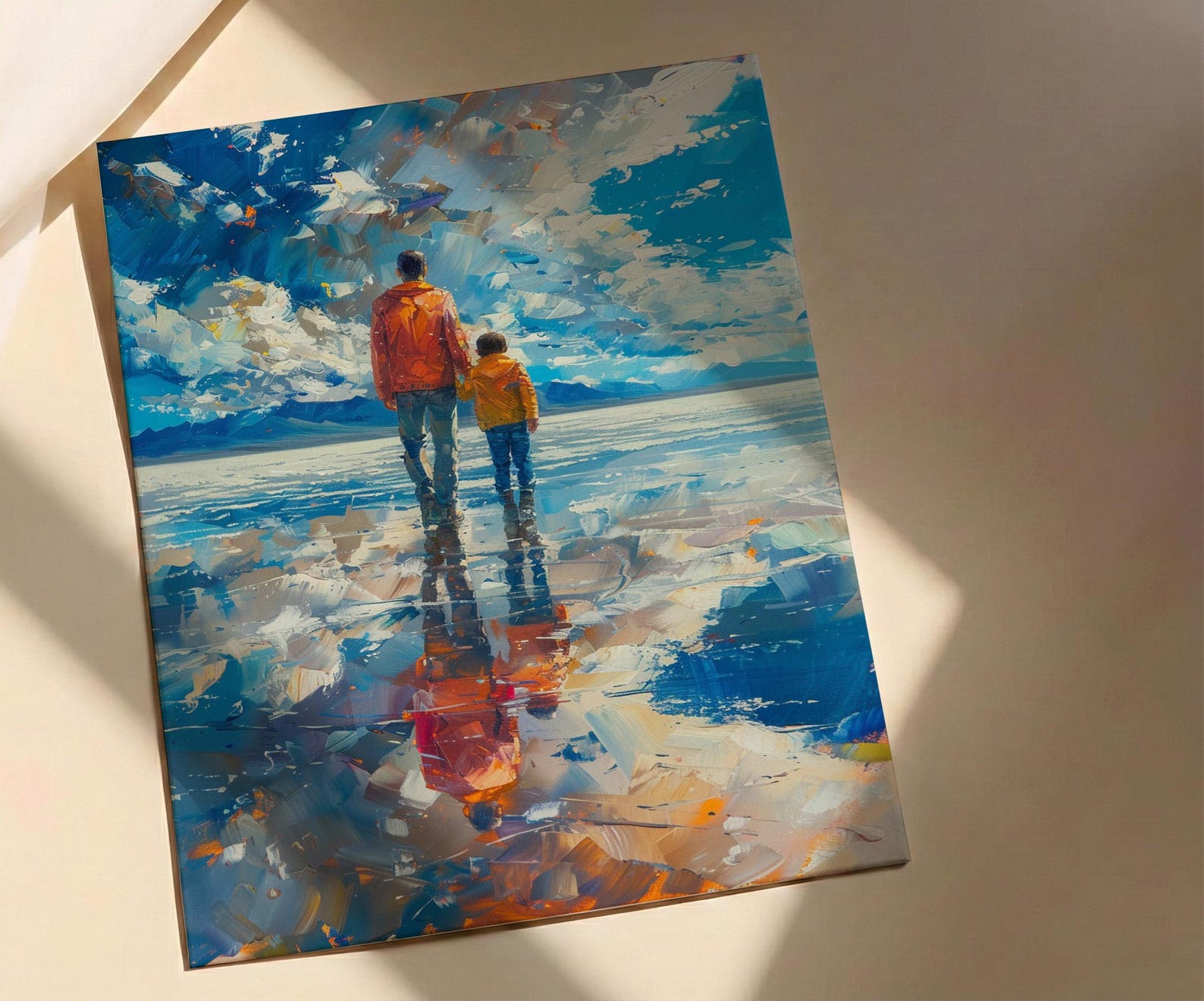 Salar De Uyuni Wall Art, Father And Son Print - Wanderlust Travel Decor — view 2