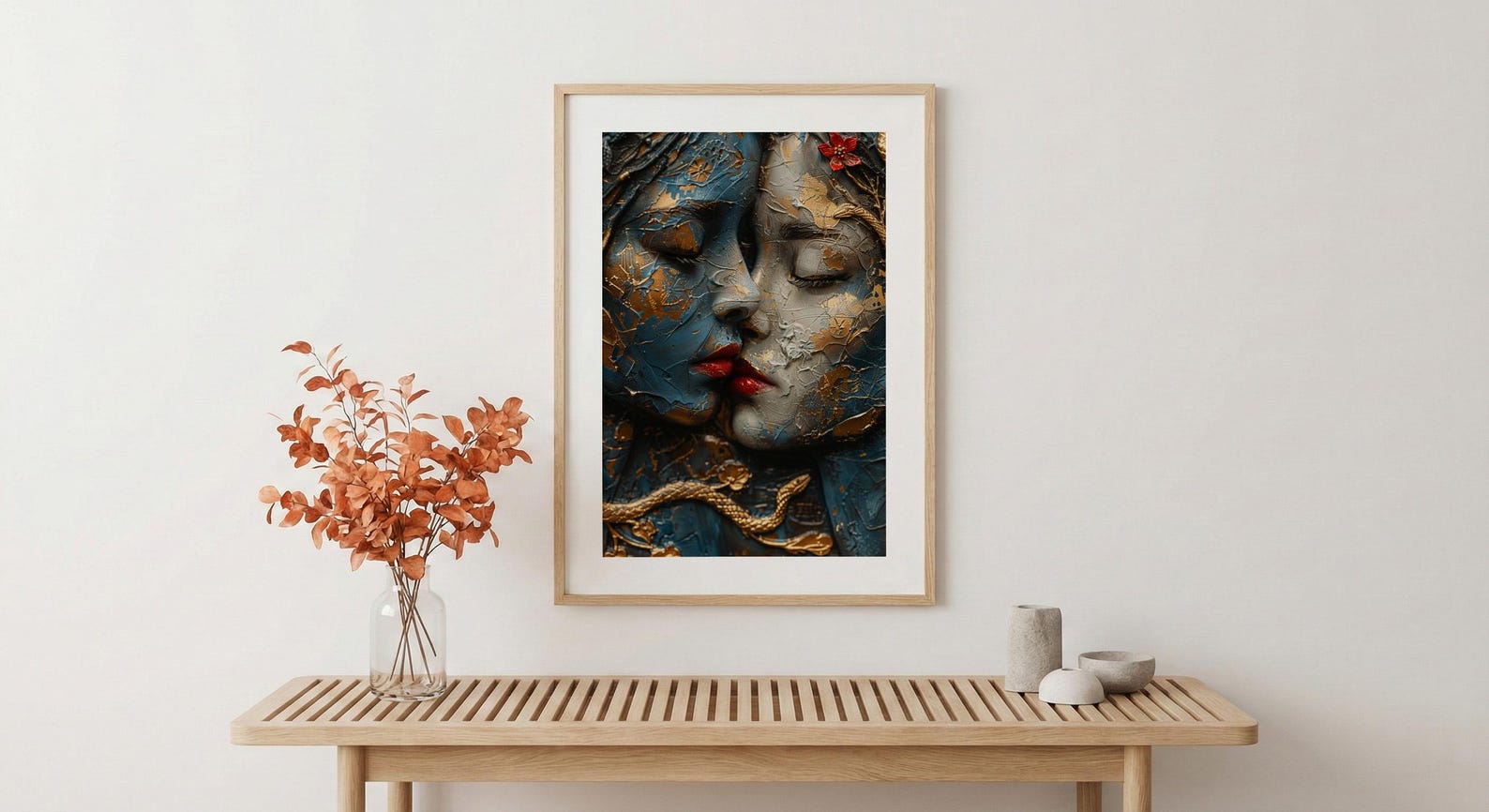 Two of Cups Print, Soulmate Tarot Decor - Anniversary Gift — view 6