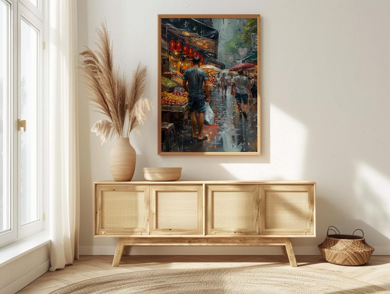 Melbourne Market Hall City Poster, Historic City Home Decor - Vibrant Australia Town Summer Landscape — view 4