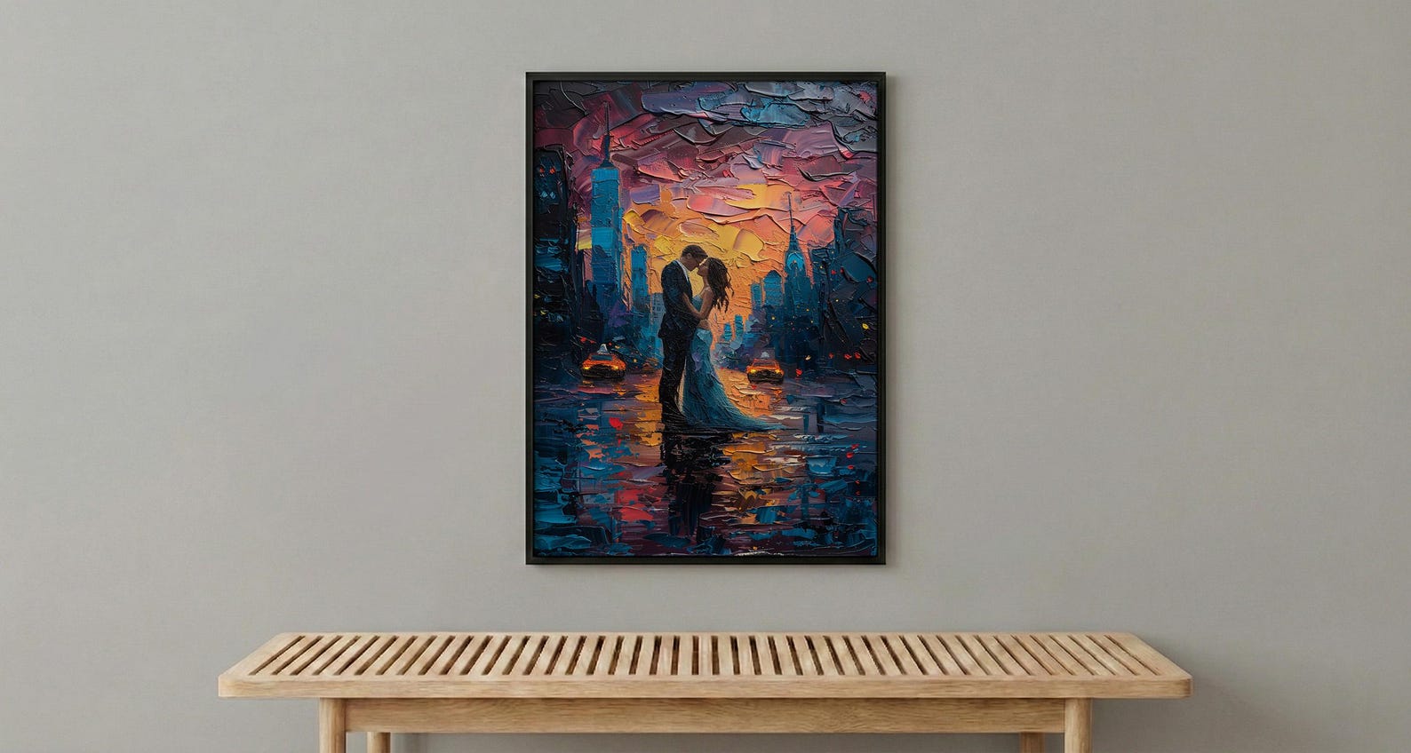 New York Elopement Art Print, NYC Skyline Poster - Urban Wedding Gift — view 6