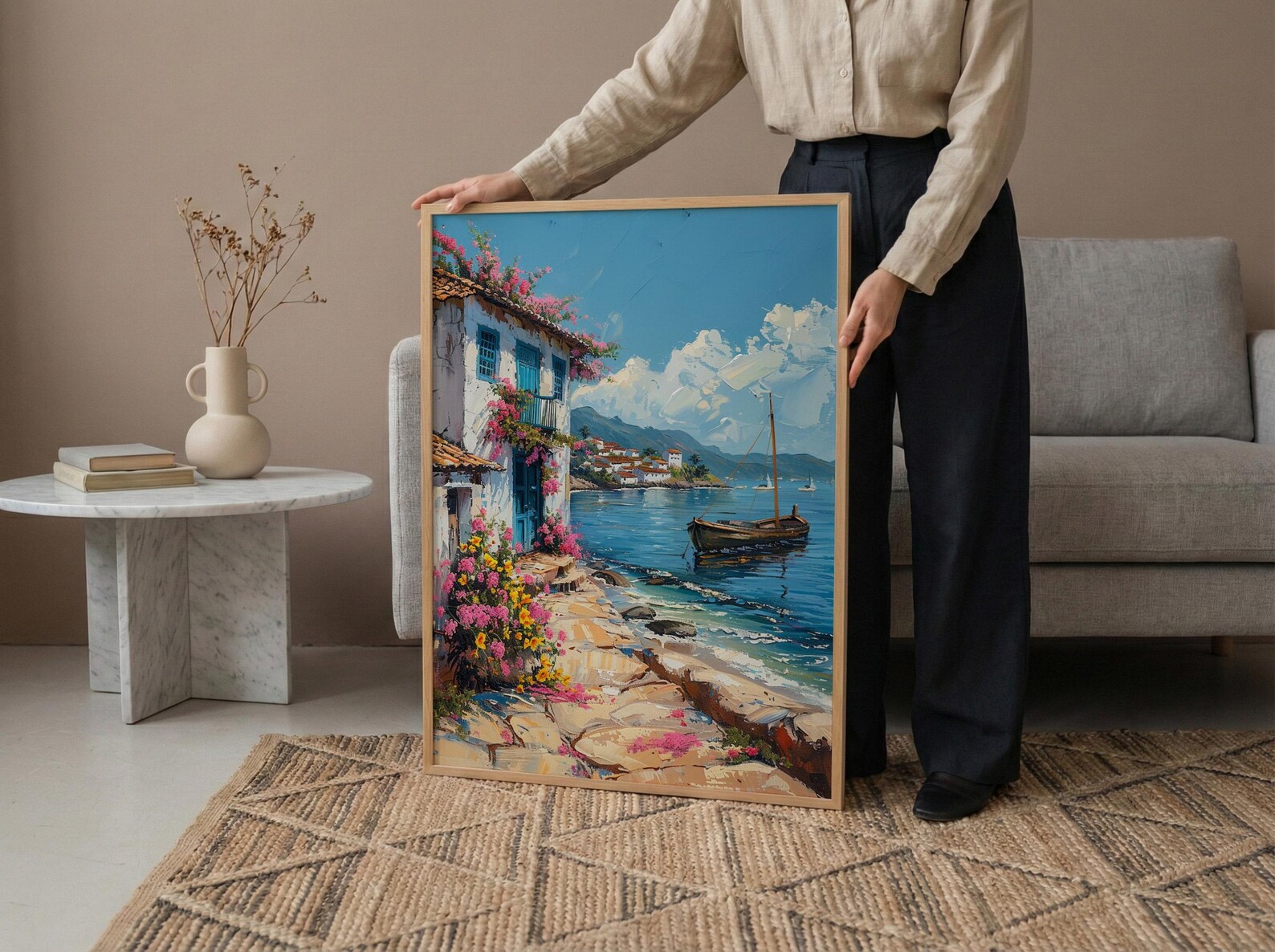 Paraty Art Print, Blue Door Decor - Tropical Spring Landscape — view 6