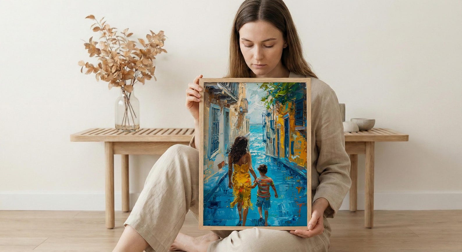 Antigua Guatemala Print, Mothers Day Gift From Son, Colonial House Wall Art, Mom And Son Poster, Museum Quality Decor — view 6