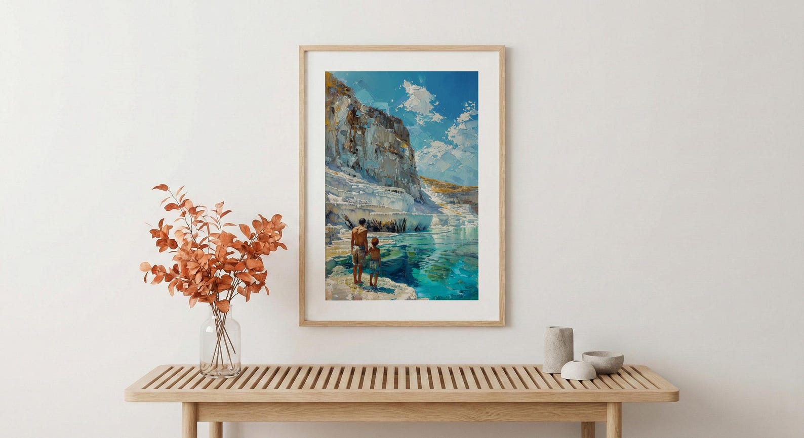 Pamukkale Turkey Poster, Father And Son Art - Travel Lover Gift — view 5