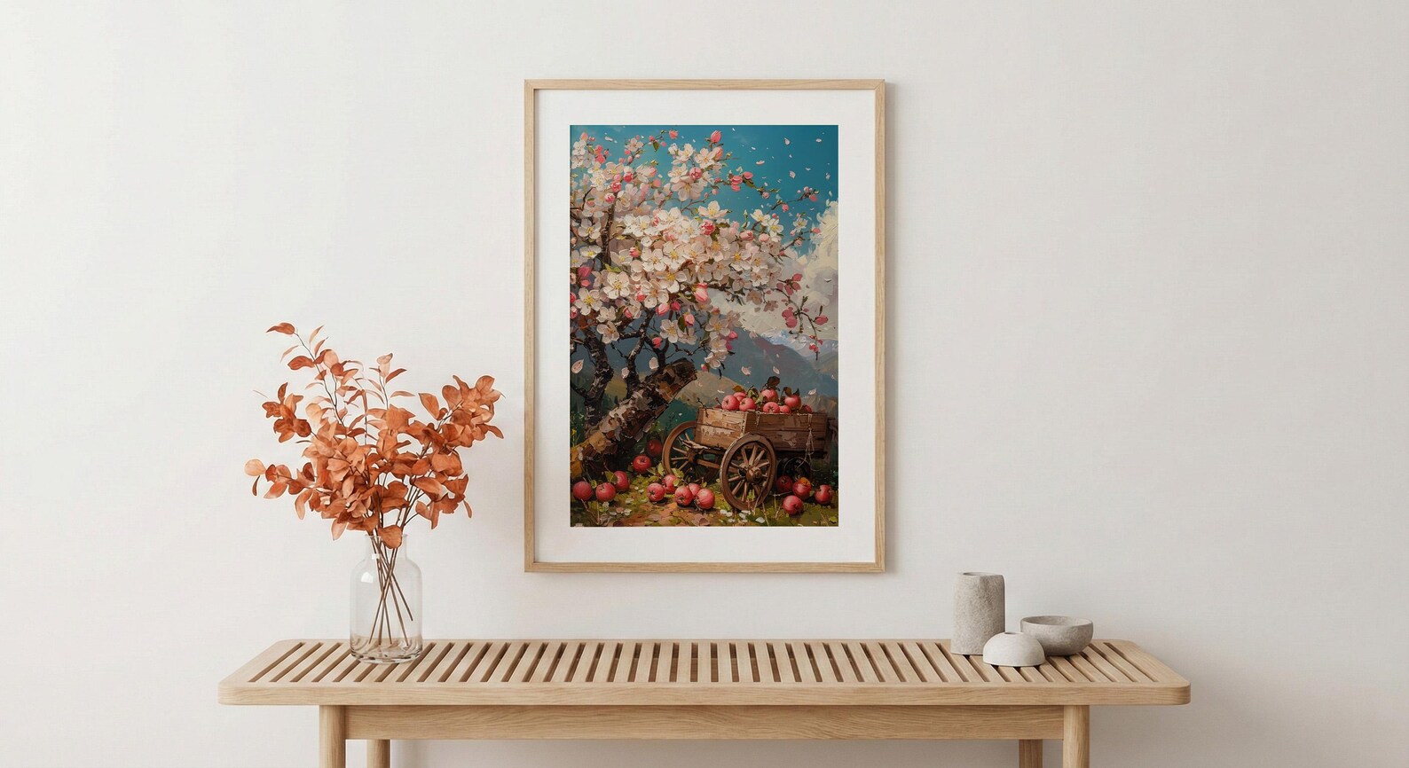 Kazakhstan Apple Blossom Art Print, Spring Nature Decor - Housewarming Gift — view 5