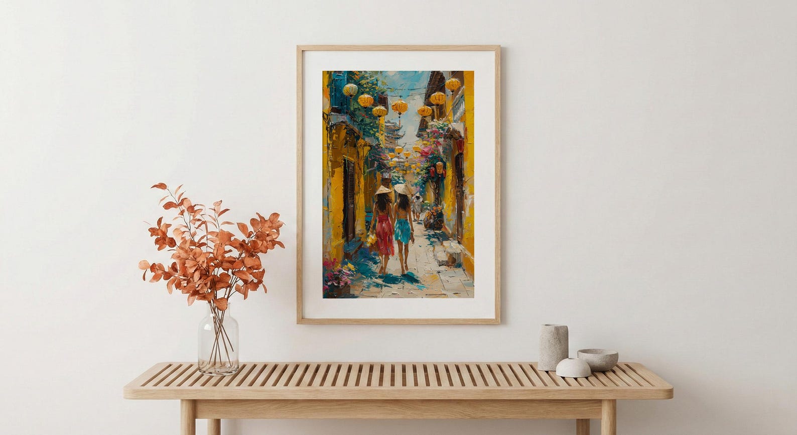Hoi An Vietnam Art Print, Mothers Day Gift From Daughter, Museum Quality Asian Decor, Mother Daughter Poster, Shipped Wall Art — view 4