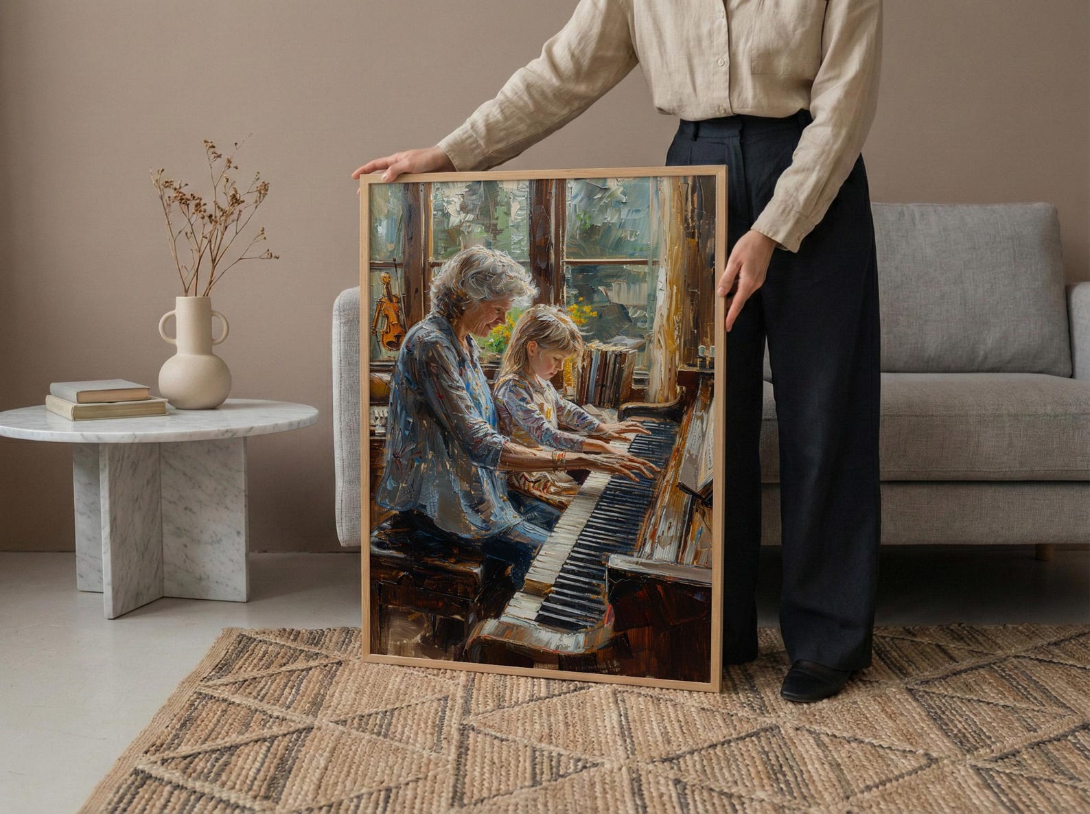 Grand Piano Wall Decor, Grandmother Art Print - Gift for Grandma — view 6