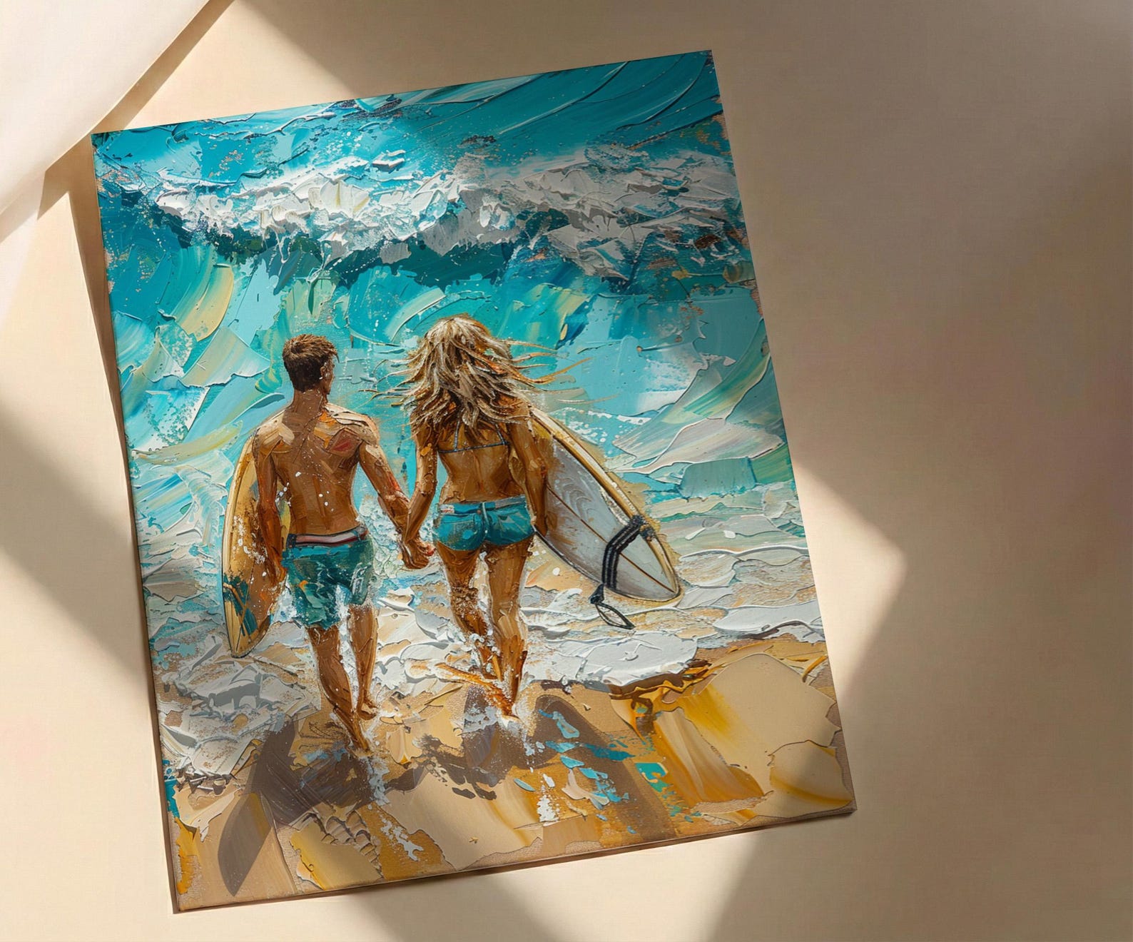 Byron Bay Surf Ocean Poster, Summer Travel Home Decor - Vibrant Australia Beach Summer Escape — view 3