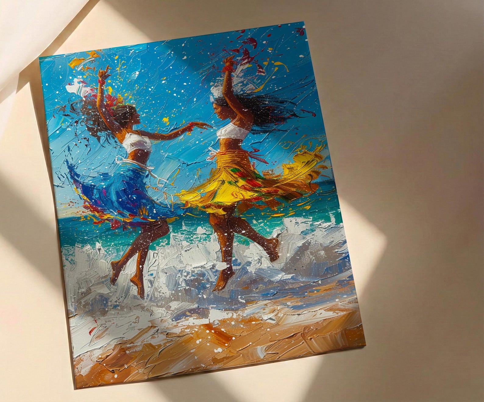 Bahia Brazil Poster, Capoeira Dancer Decor - Summer Beach Art — view 3