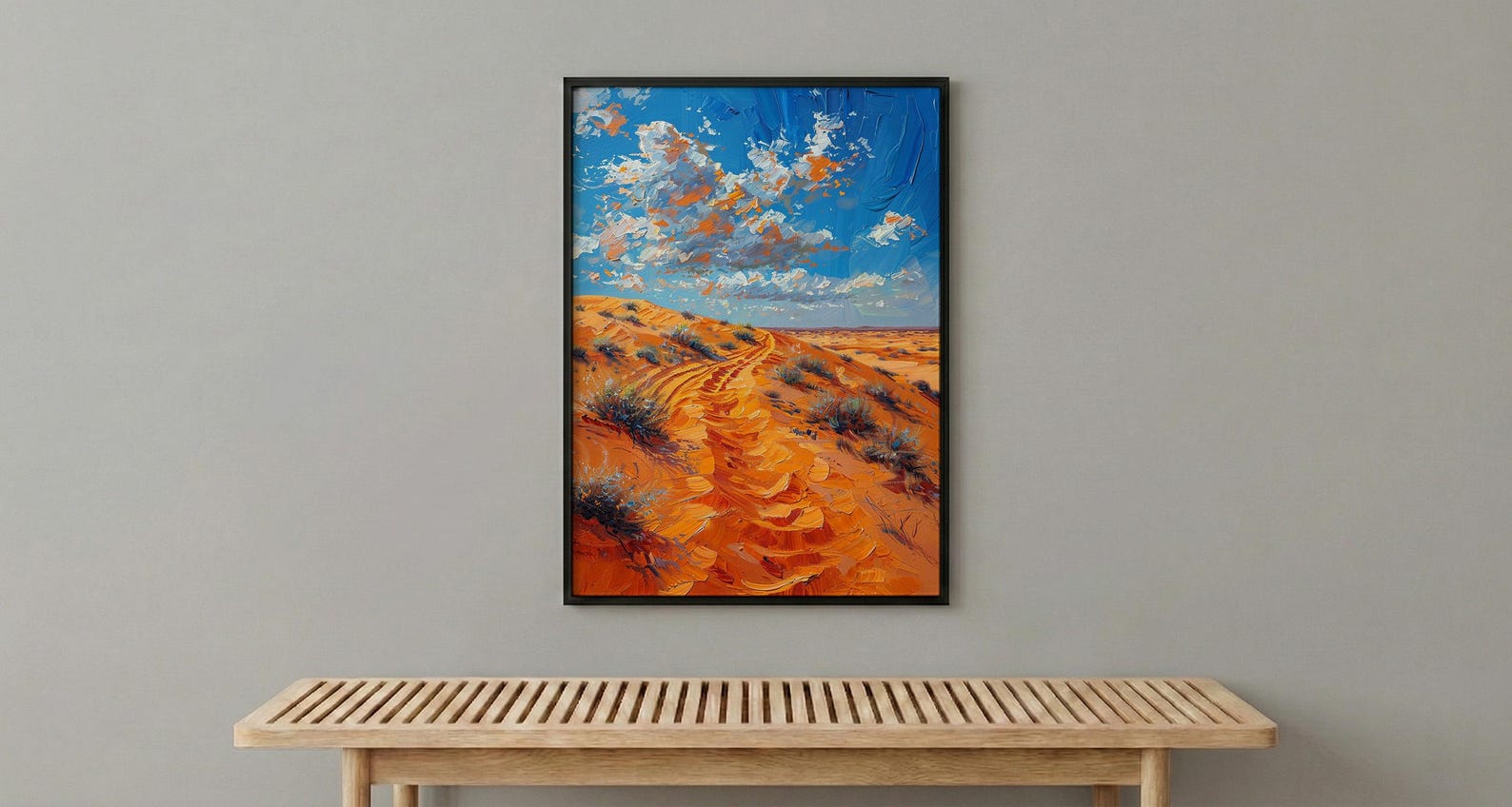 Sahara Desert Poster, Golden Sand Dune Decor - Majestic Landscape Art — view 6