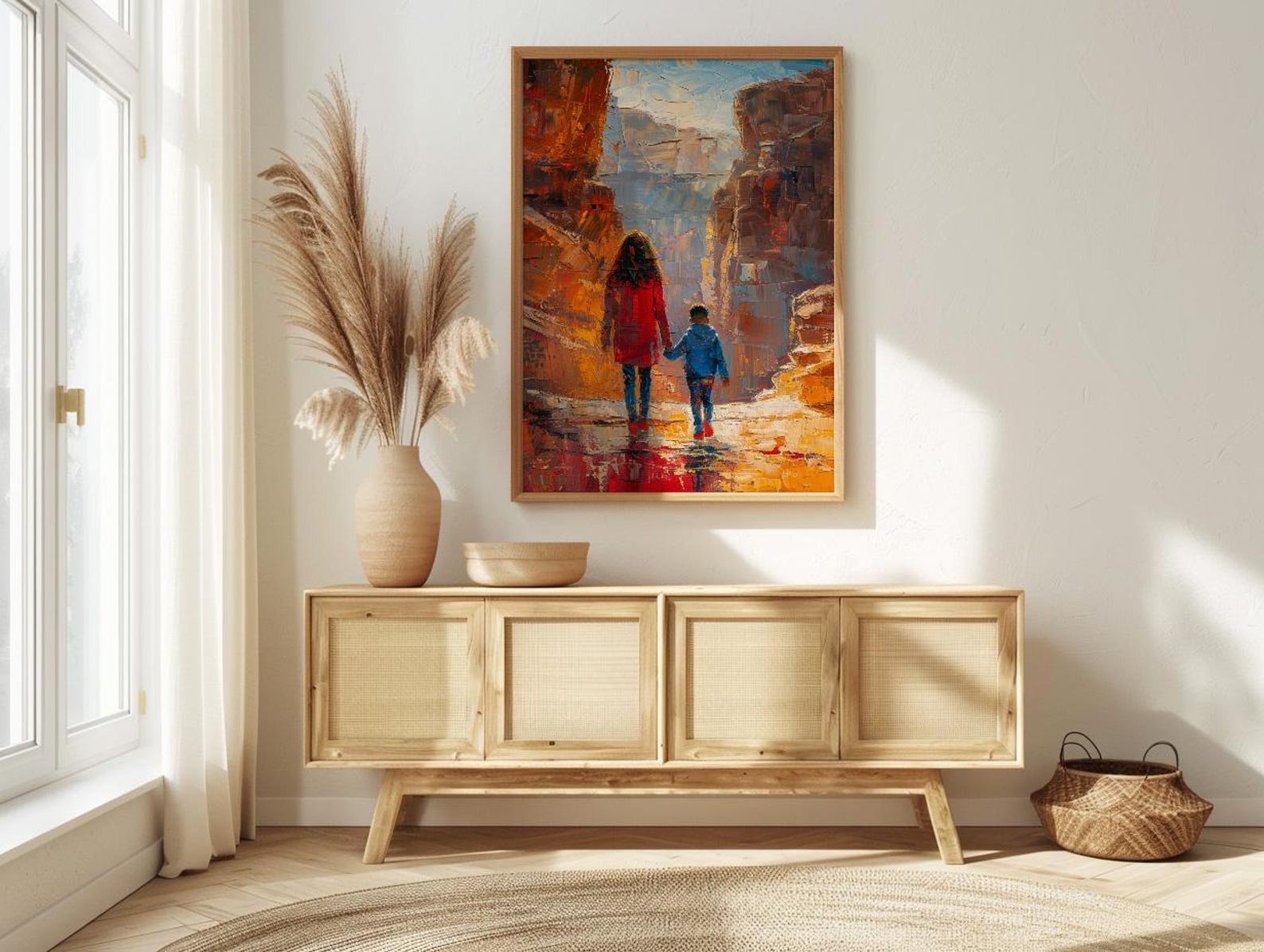 Petra Jordan Art Print, Ancient City Wall Art, Mothers Day Gift From Son, Mom And Son Poster, Museum Quality Decor — view 4