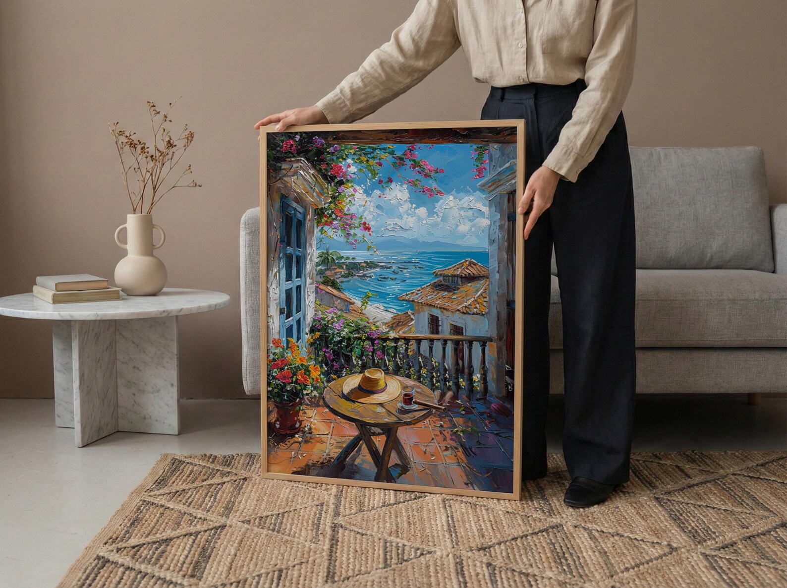 Panama Window Art Print, Old City Decor - Cigar Colonial Landscape — view 5