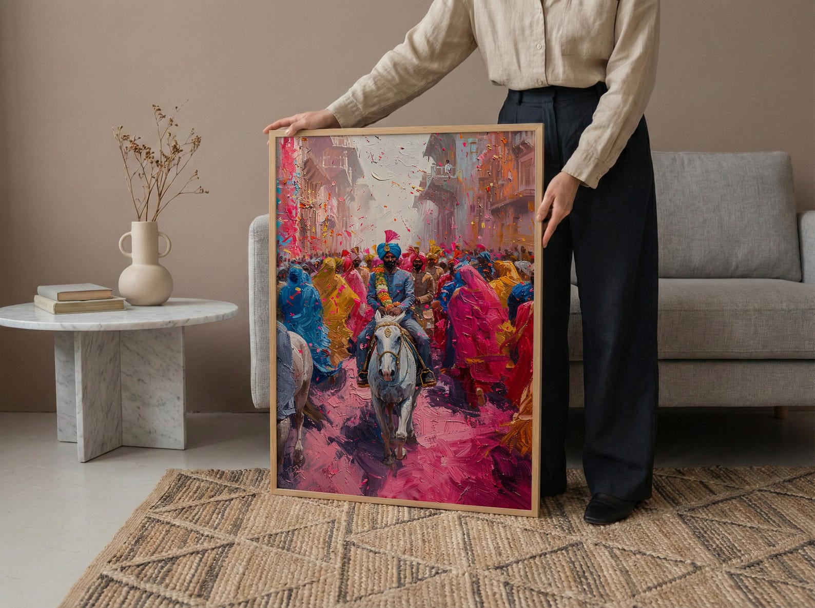 Baraat Procession Art, Indian Wedding Decor - Desi Wedding Gift — view 6