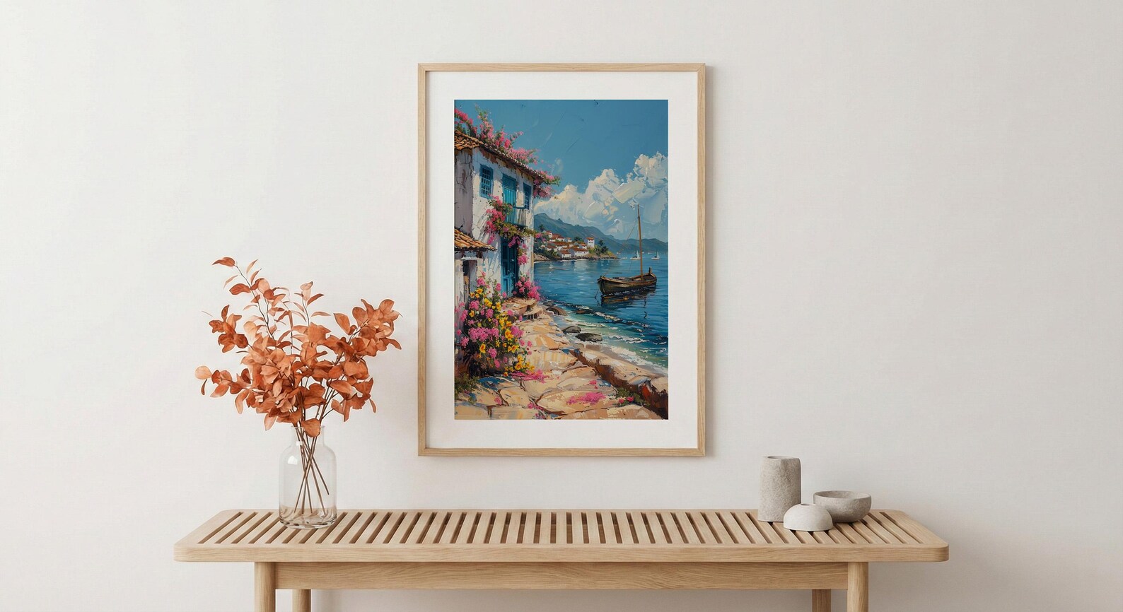 Paraty Art Print, Blue Door Decor - Tropical Spring Landscape — view 5