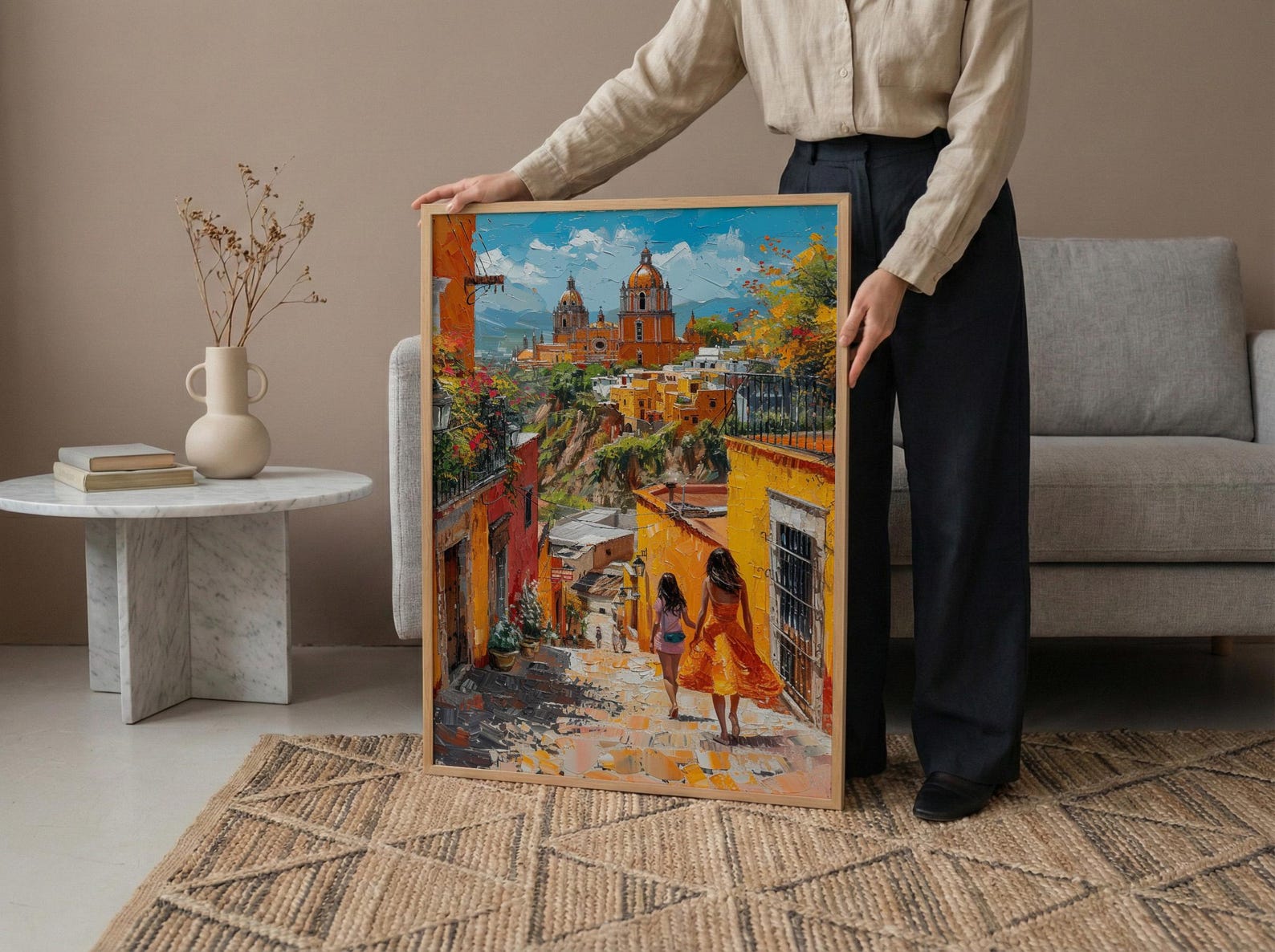 San Miguel Allende Print, Mexican Street Wall Art, Mothers Day Gift From Daughter, Museum Quality Decor, Shipped Wall Art — view 6