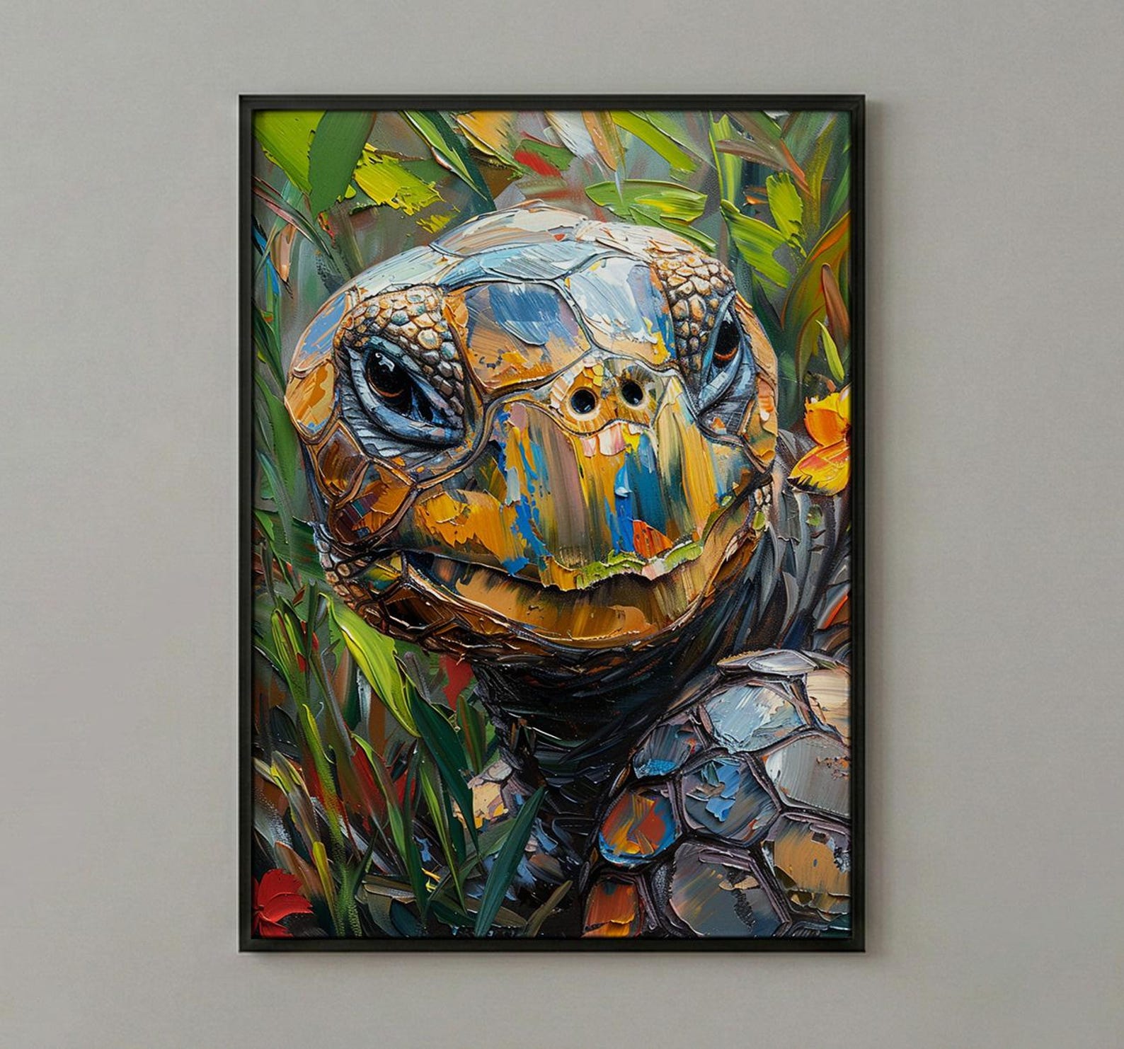 Galapagos Wall Art, Giant Tortoise Decor - Ecuador Nature Print — view 3