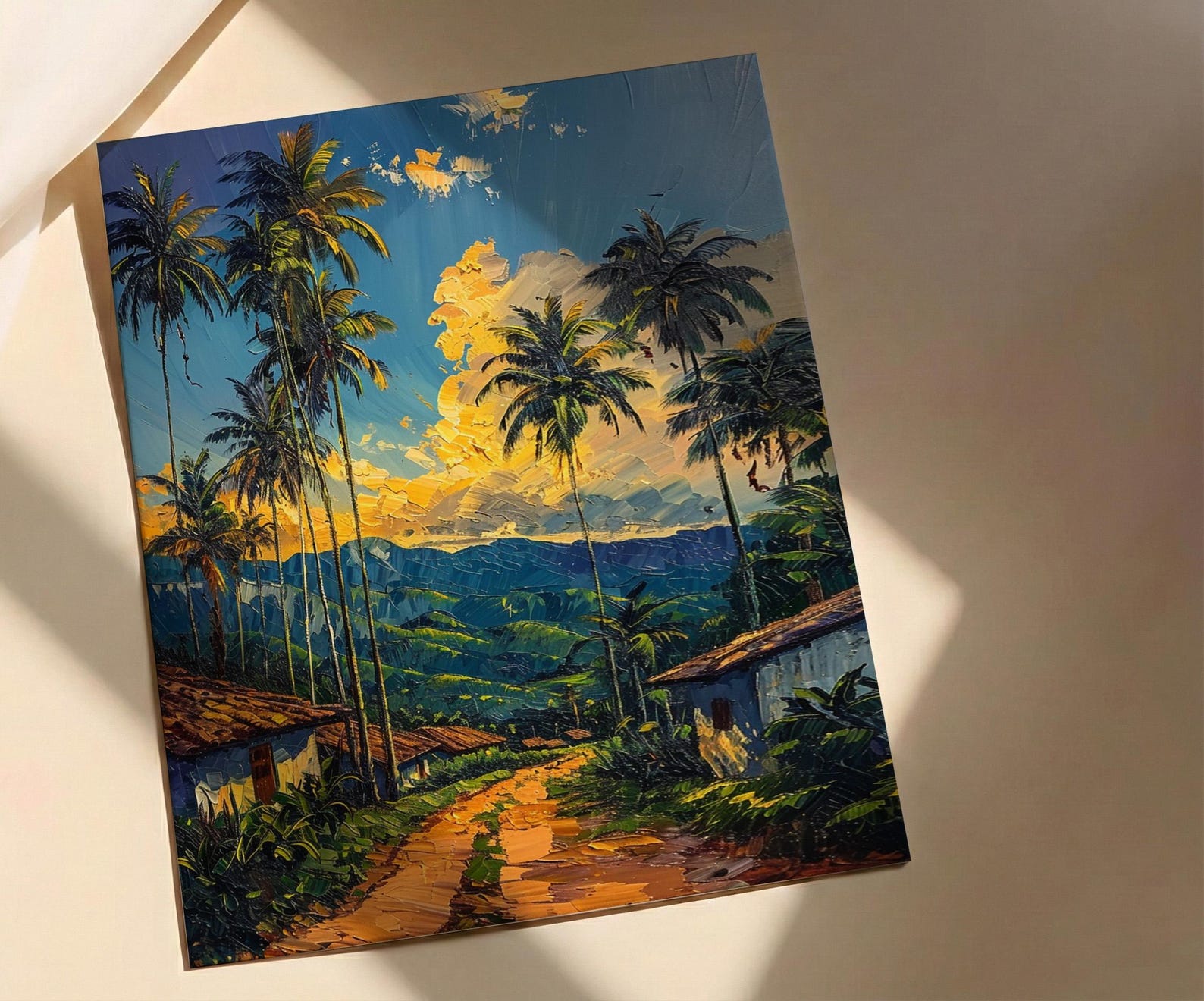 Eje Cafetero Art Print, Colombia Travel Decor - Tropical Coffee Landscape — view 3