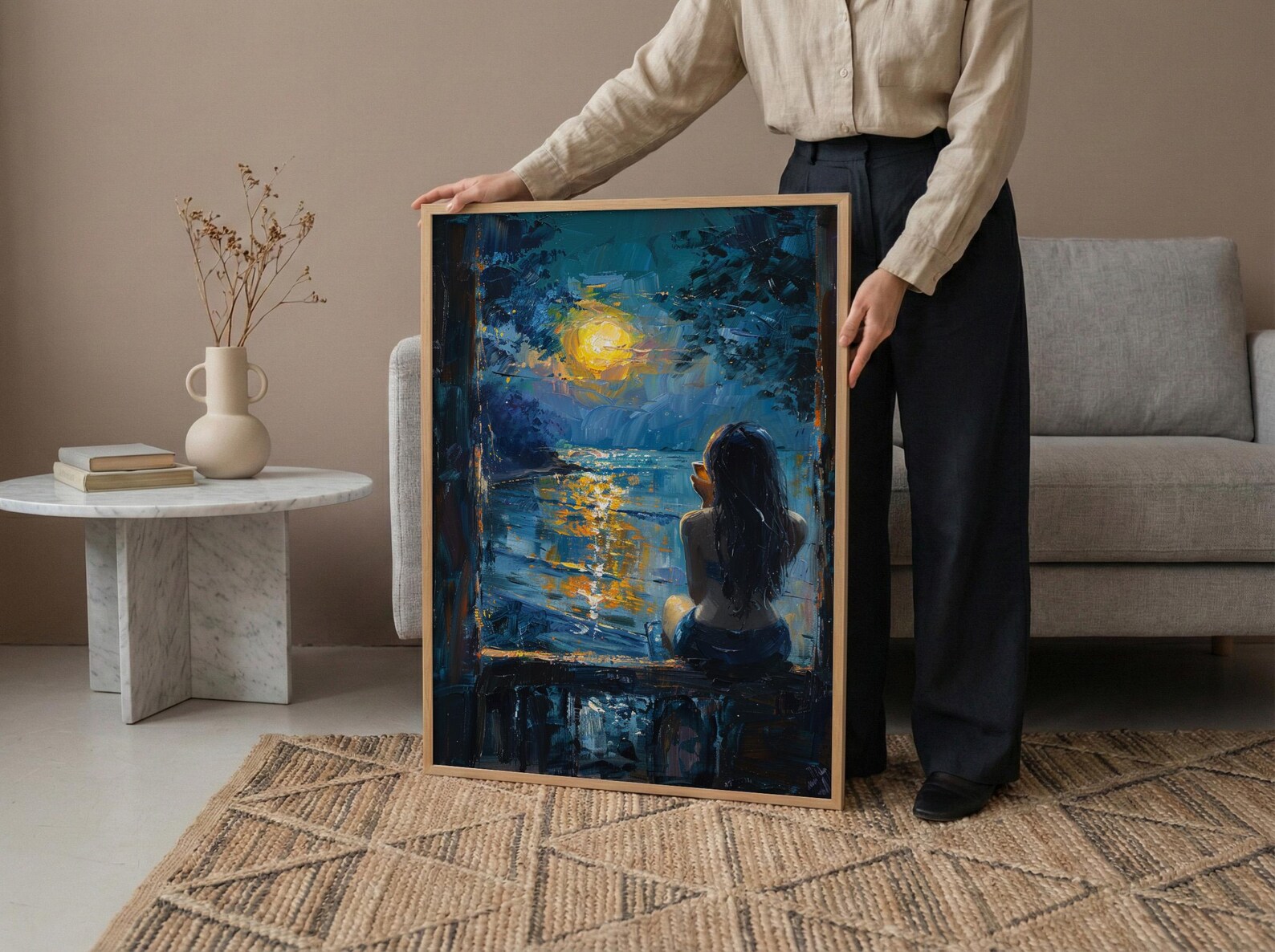 Fortune Teller Poster, Night Carnival Decor - Tea Leaf Reading Art — view 5