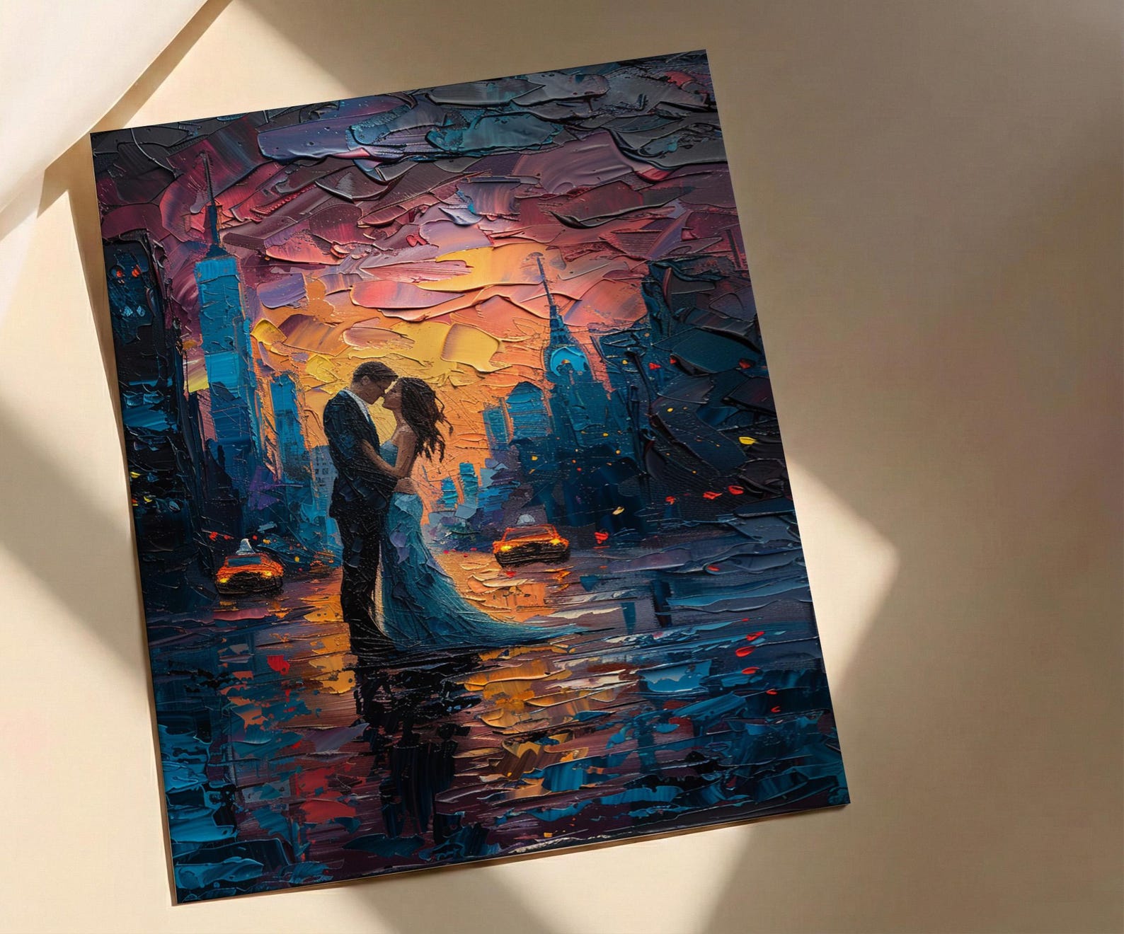 New York Elopement Art Print, NYC Skyline Poster - Urban Wedding Gift — view 3