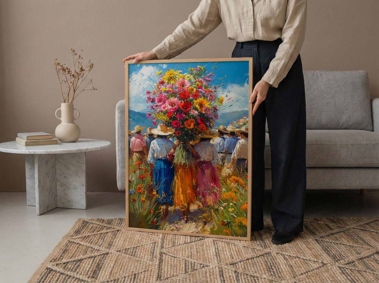 Medellin Flower Art Print, Silletero Parade Decor - Colombia Poster — view 5