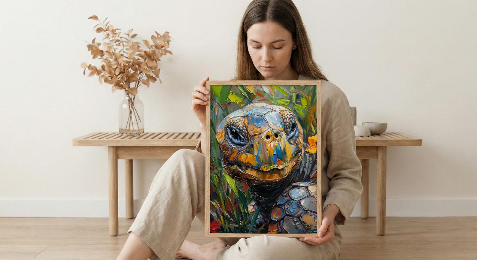 Galapagos Wall Art, Giant Tortoise Decor - Ecuador Nature Print — view 6