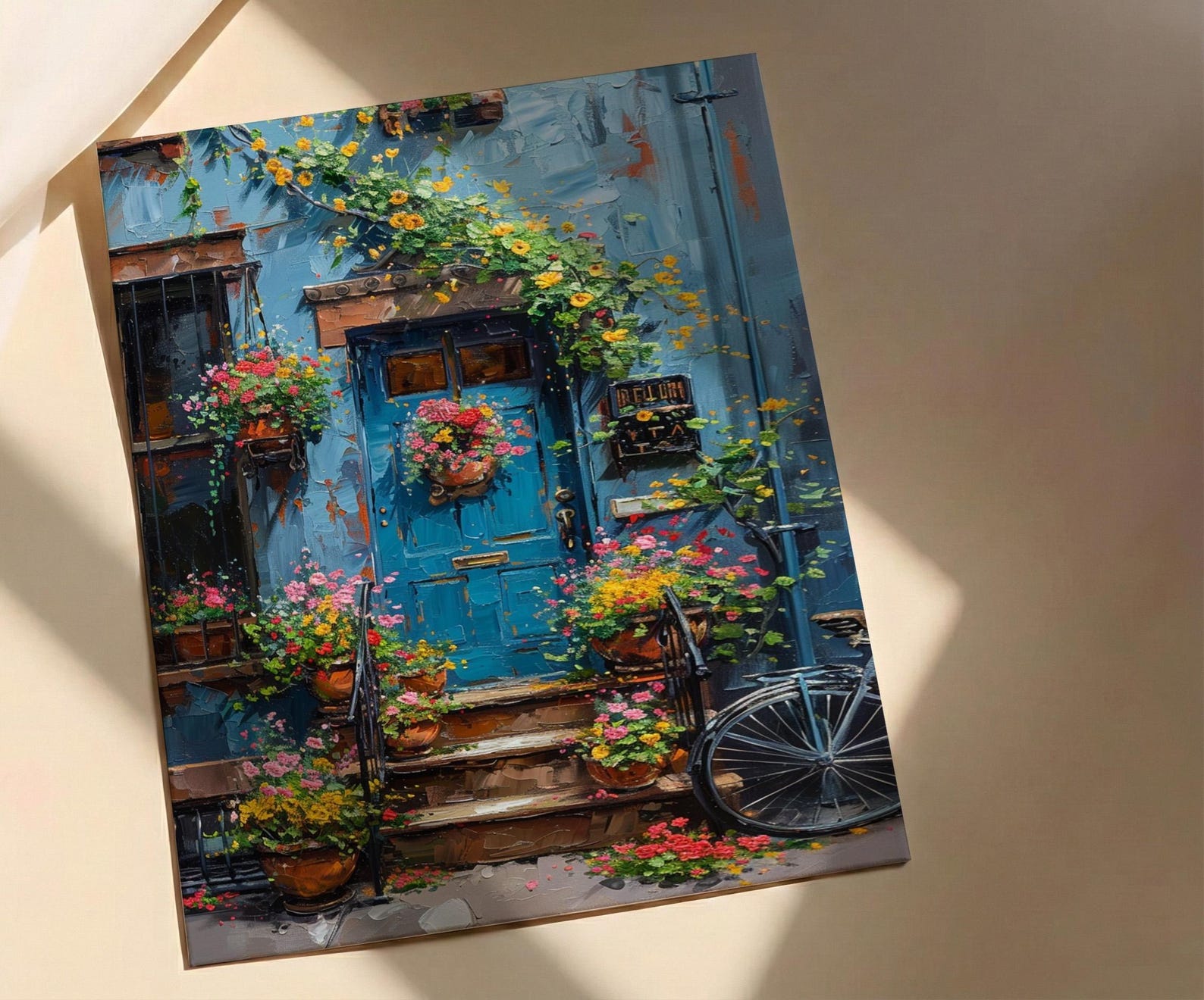 Brooklyn Wall Art, New York City Decor - Spring Stoop Print — view 2