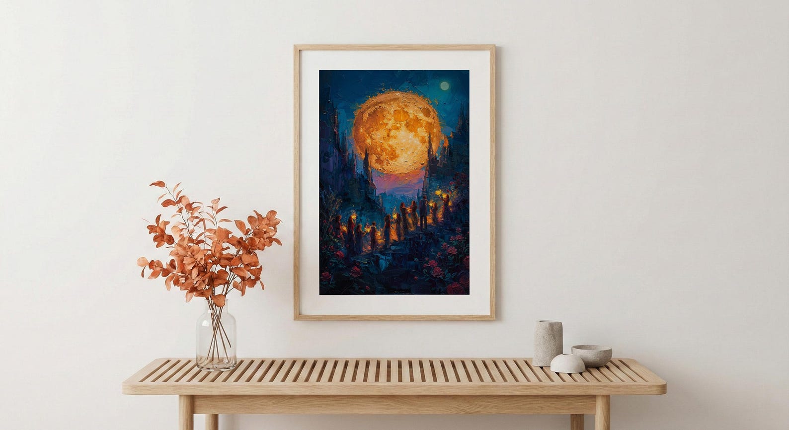 Three of Cups Wall Art, Tarot Wedding Print - Mystic Coven Gift — view 5