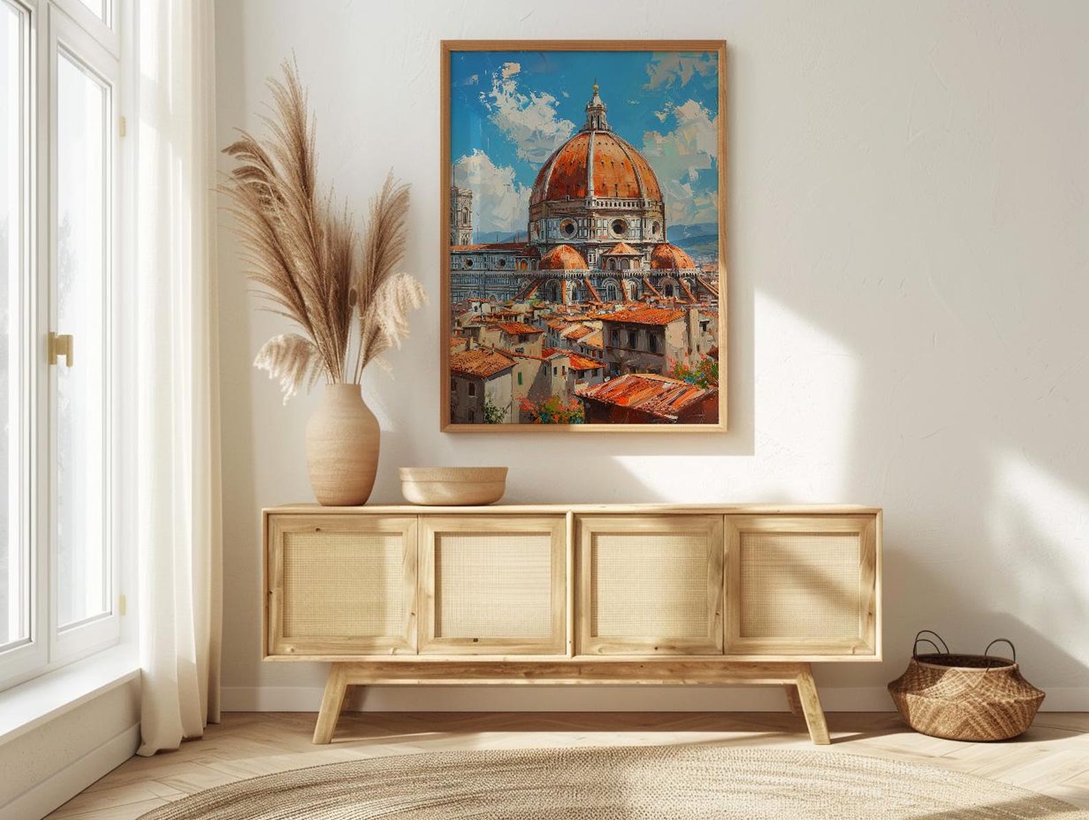 Florence Duomo Poster, Italy City Decor - Terracotta Dome Art — view 4