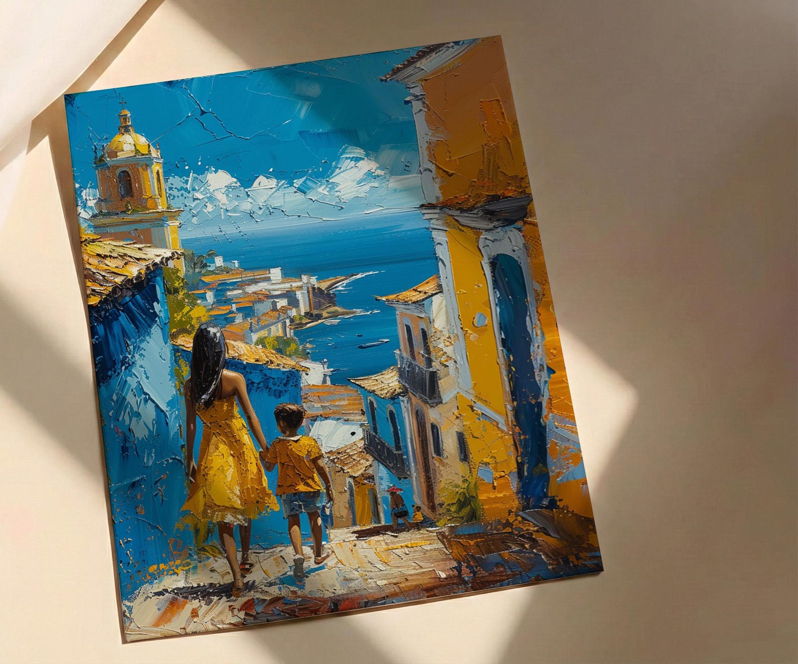 Salvador Brazil Print, Pelourinho Wall Art, Mothers Day Gift From Son, Mom And Son Poster, Museum Quality Decor — view 2